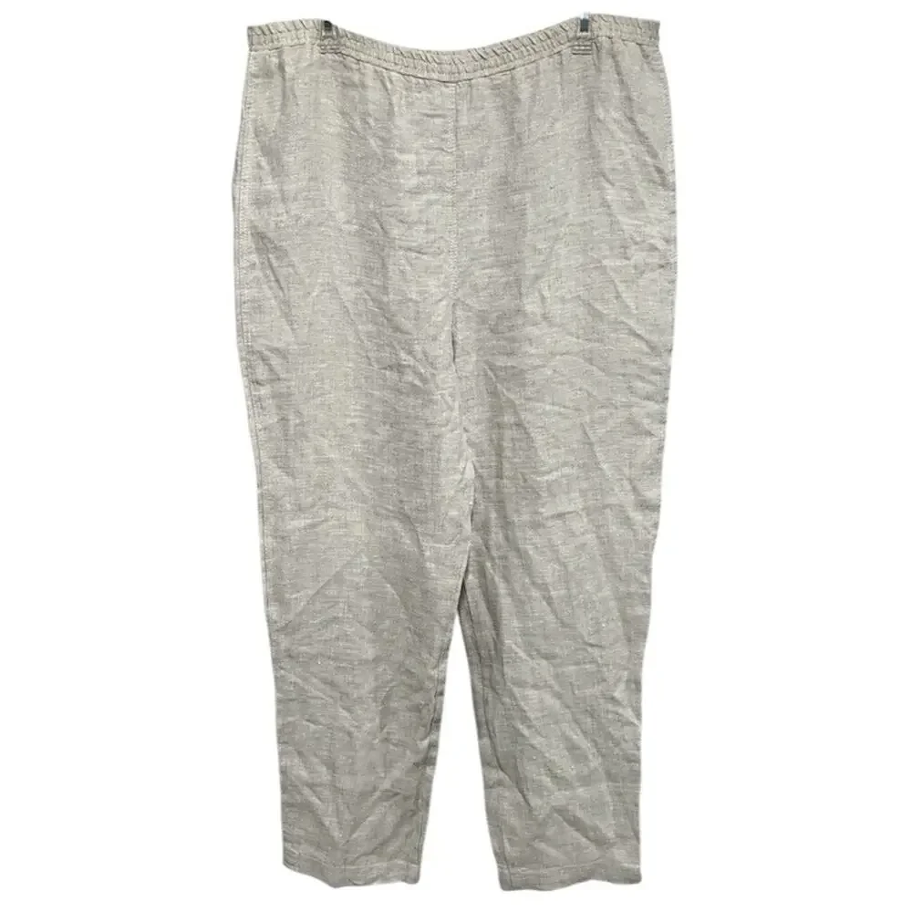 VTG Lagenlook David Dart Force One Mens Linen Pants Medium Beige Scandi Lagom